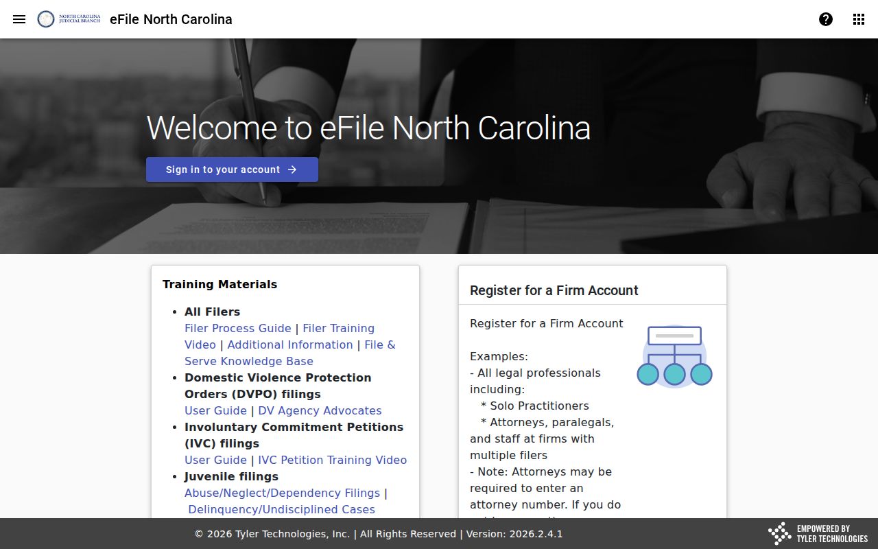 Union County civil docket eCourts File and Serve service