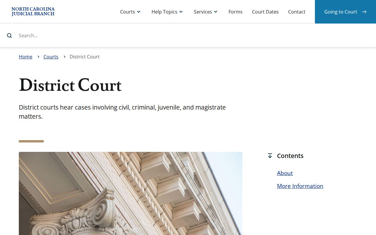 Union County court docket District Court jurisdiction information